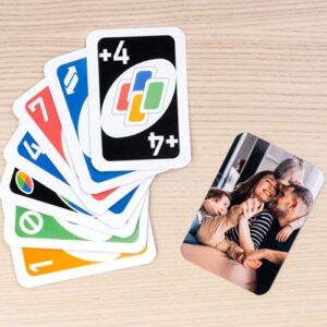 Personligt Uno kortspil med billeder